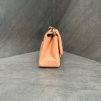 Chanel CF Square Chunky Bag Pink Gold Lambskin Chain Bag Chip Version Structured Shape Clean Interior