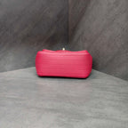 Chanel CF (Classic Flap) Pink with Gold Hardware Lambskin 24 Series Card Holder Bag, Structured Shape.