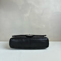 Chanel CF Black and Silver Raincoat Airport Bag 13 Opening Shoulder Bag 99% New Size: 35*7.5*16 Lambskin Material