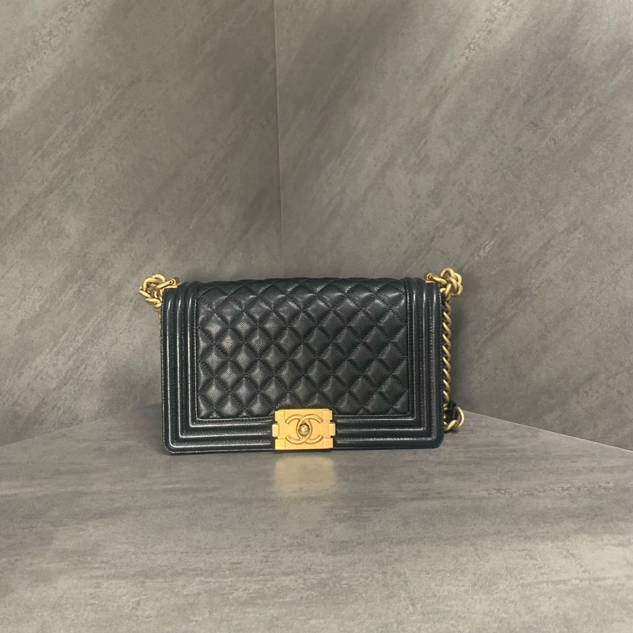Chanel Litchi Grain Black and Gold, 27 Series