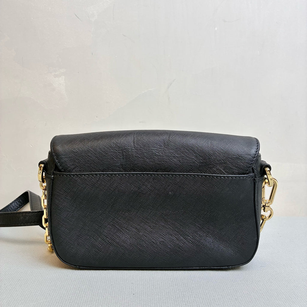TORY BURCH Chain Bag Black Leather Material
