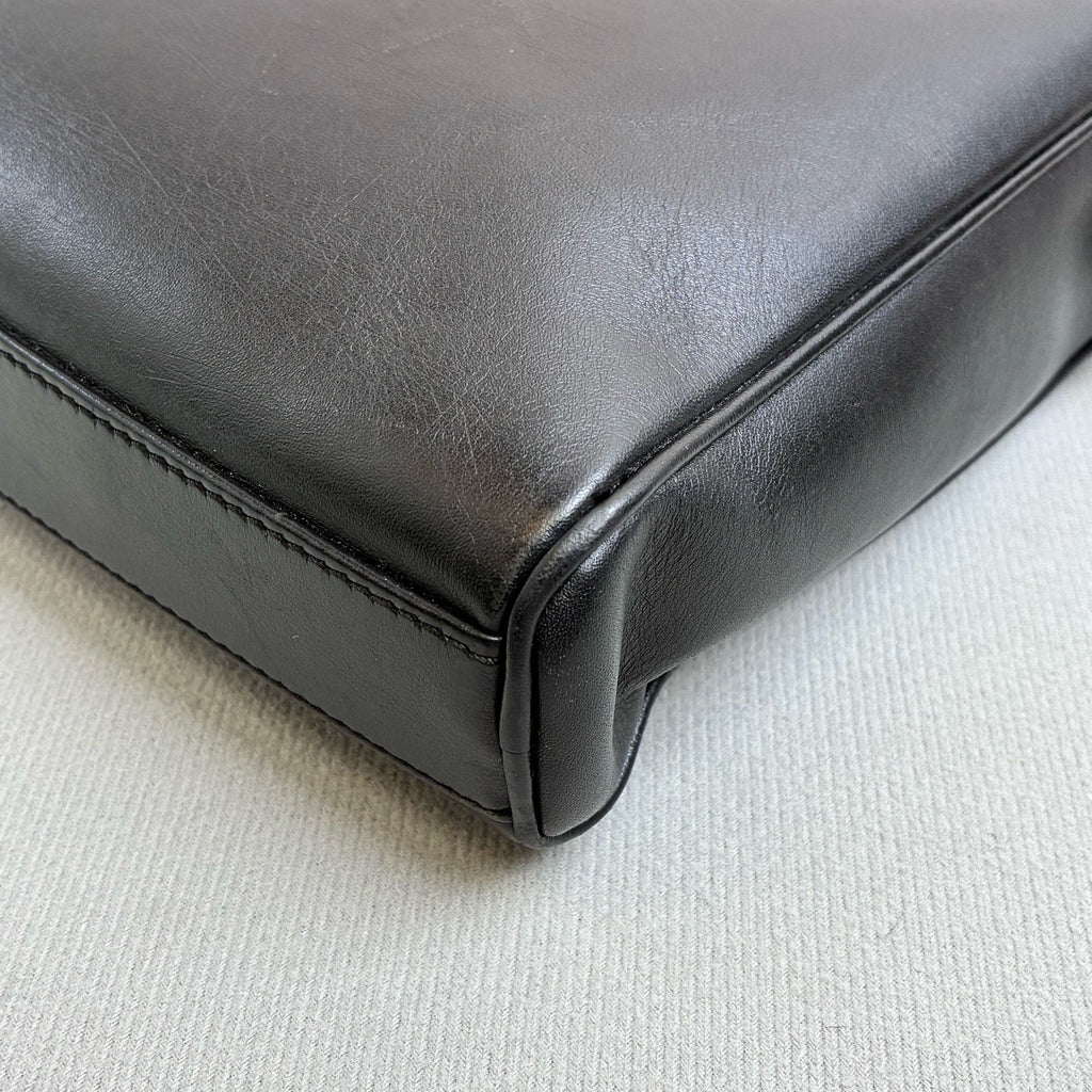 Dior Homme Black Full Leather Briefcase 98% New Size 39×30