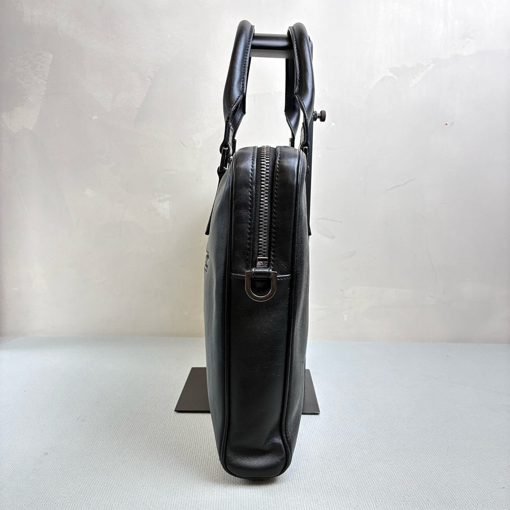 Dior Homme Black Full Leather Briefcase 98% New Size 39×30