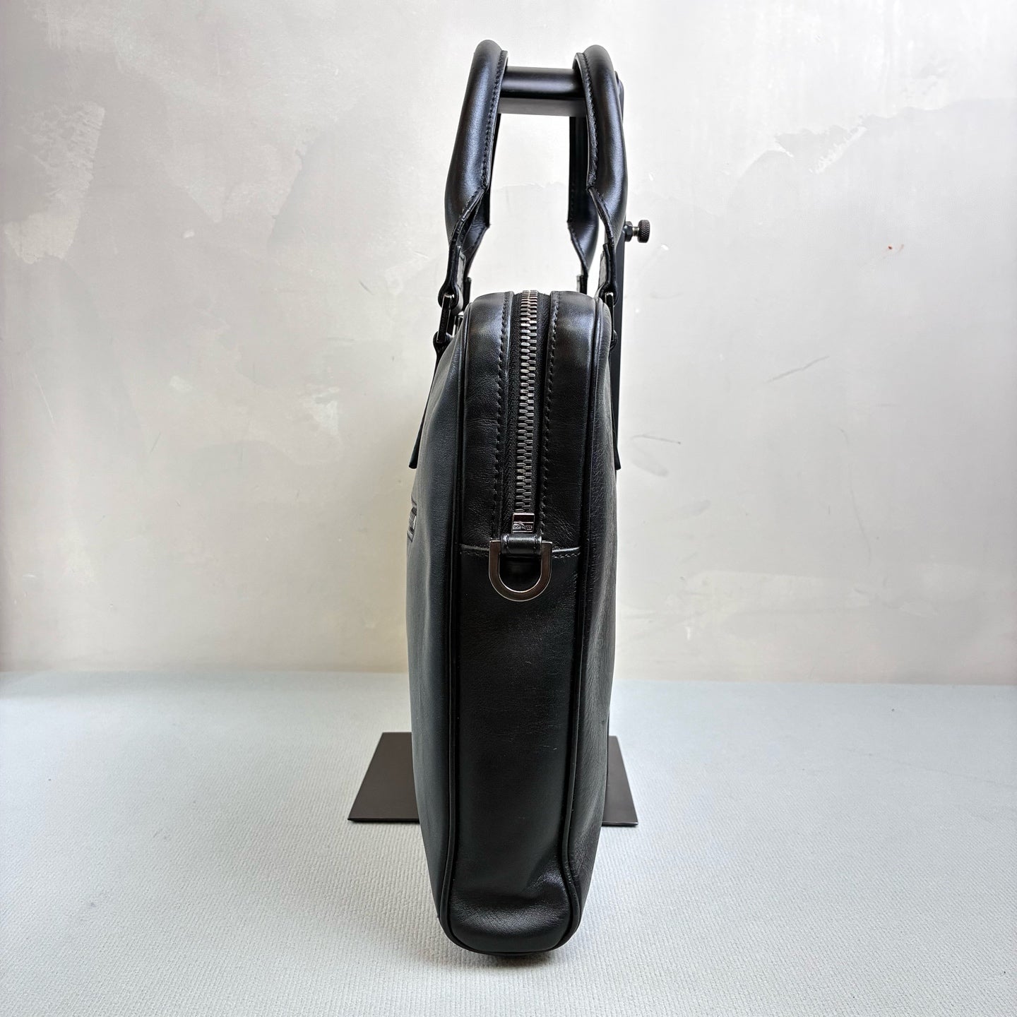 Dior Homme Black Full Leather Briefcase 98% New Size 39×30