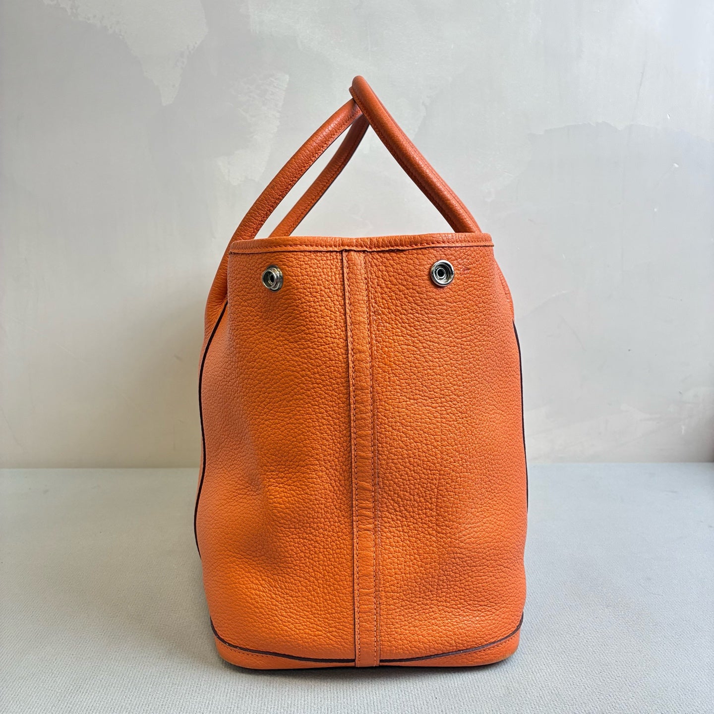 Hermès 99% New Garden Party 36 Orange with Silver Hardware
