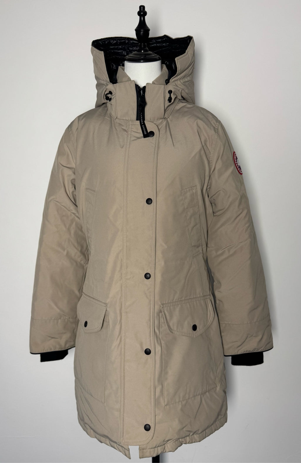 Genuine Canada Goose Trillium Women's Parka, Classic Upgraded Down Jacket 6660W, Limestone, Color