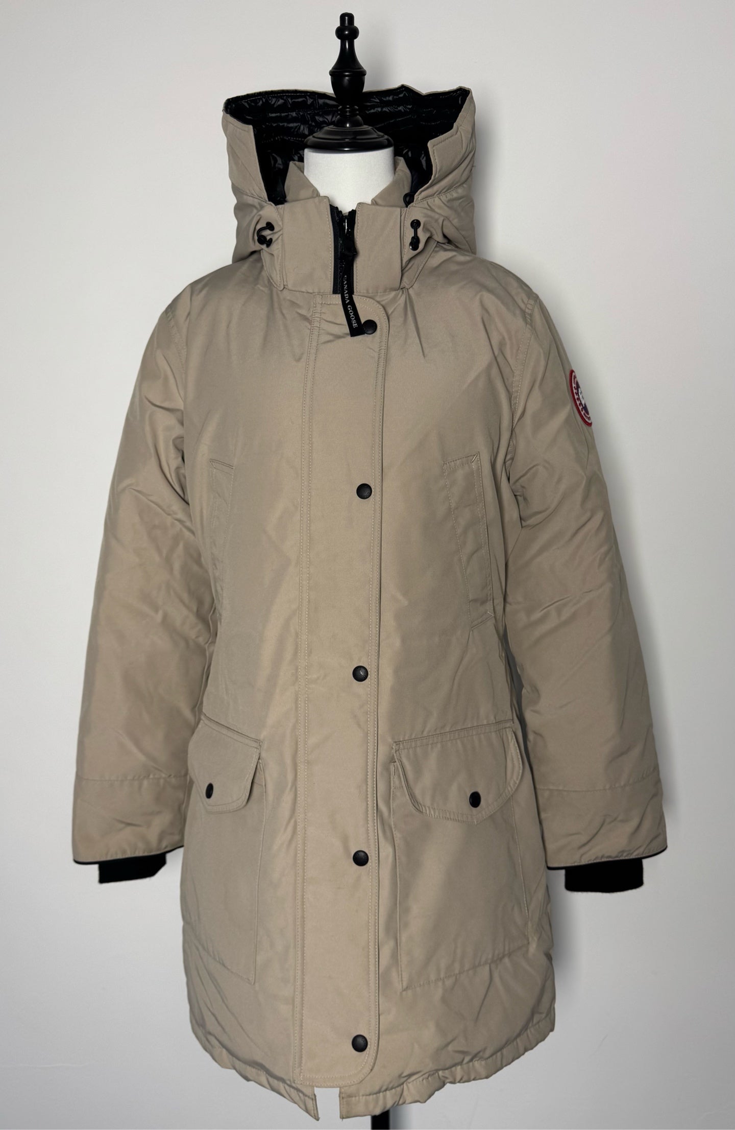 Genuine Canada Goose Trillium Women's Parka, Classic Upgraded Down Jacket 6660W, Limestone, Color