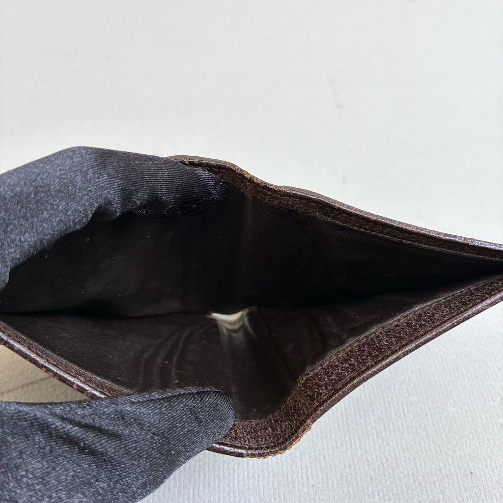 Gucci GG Pattern Bi-fold Wallet Brown Canvas Size 10*10