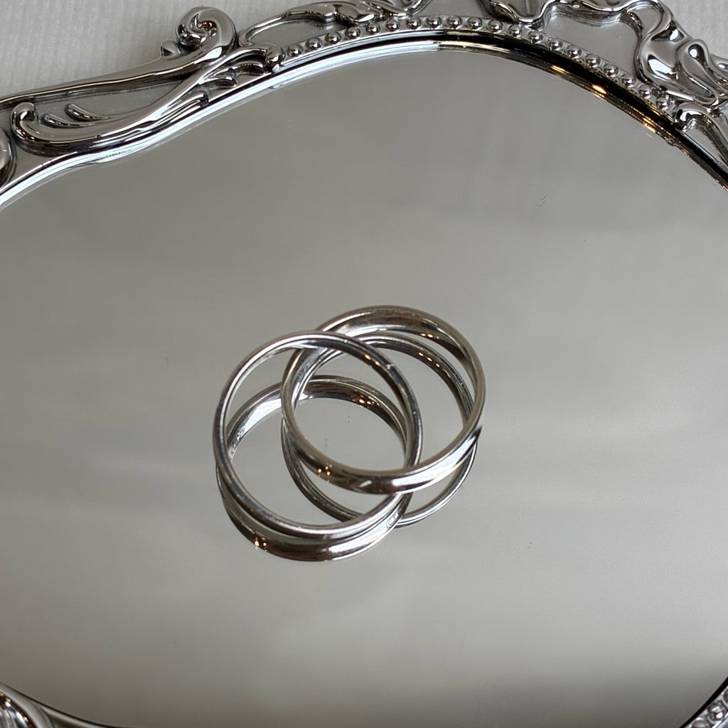 Tiffany & Co Silver Ring, Classic Round Design, Like New 99% Condition, Ring Size 13
