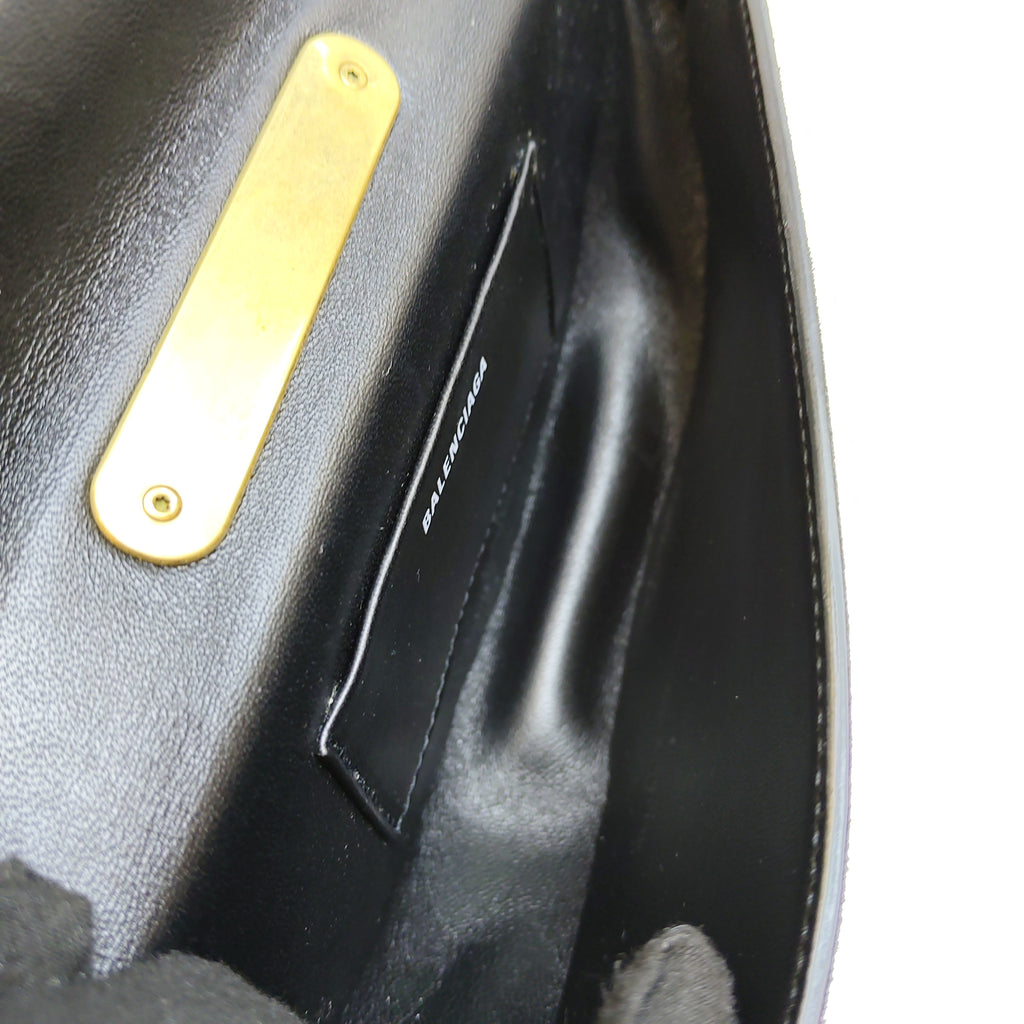Balenciaga Silk Scarf Handle Half Moon Bag   Size: 22*12   Suede Material   Black + Green Scarf