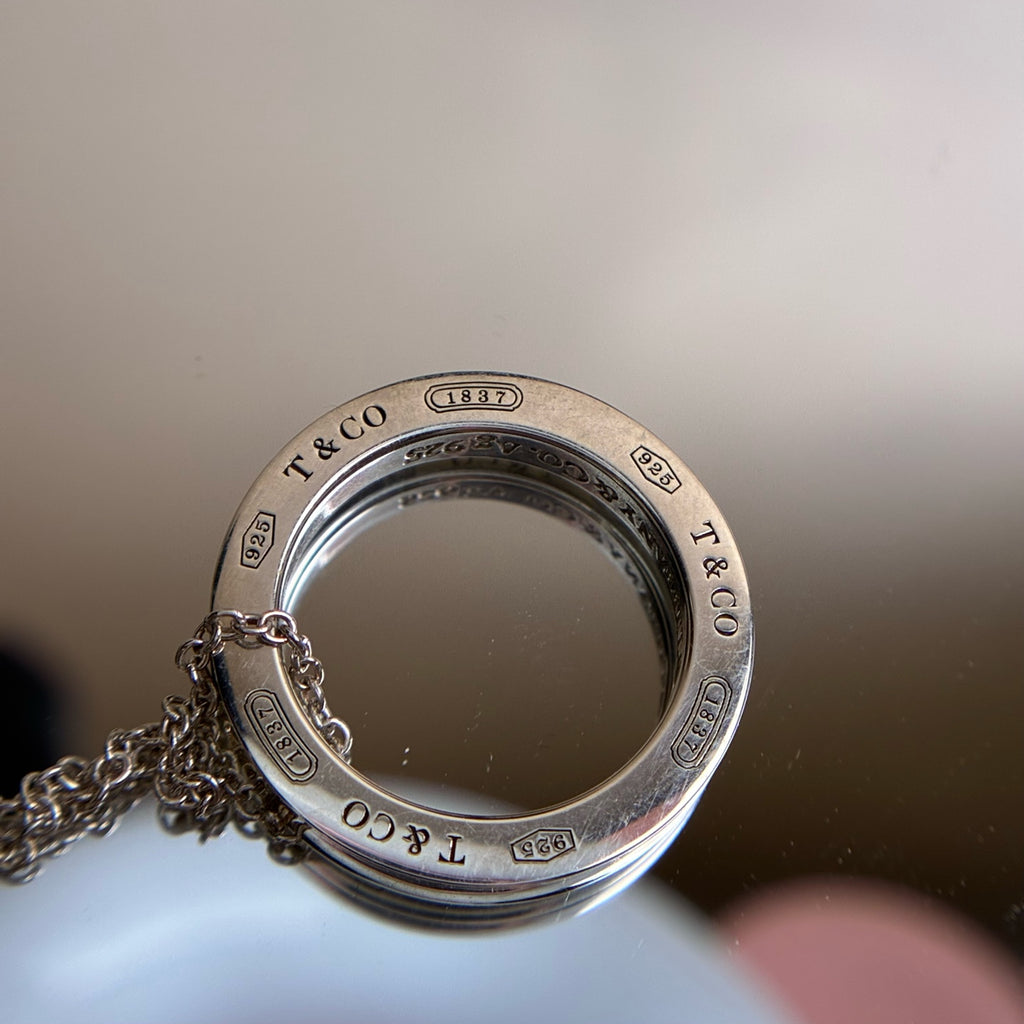 Tiffany Single Ring Necklace Model 1837 925 Silver Necklace