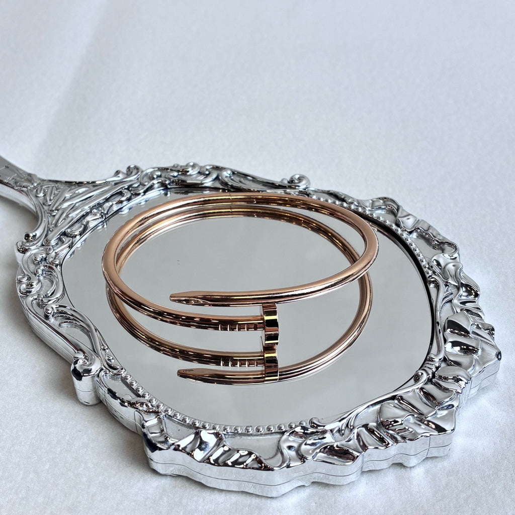 Cartier 98 New Wide Version No Diamond Nail Rose Gold Size 18 Single Bracelet Check Code 24 Years