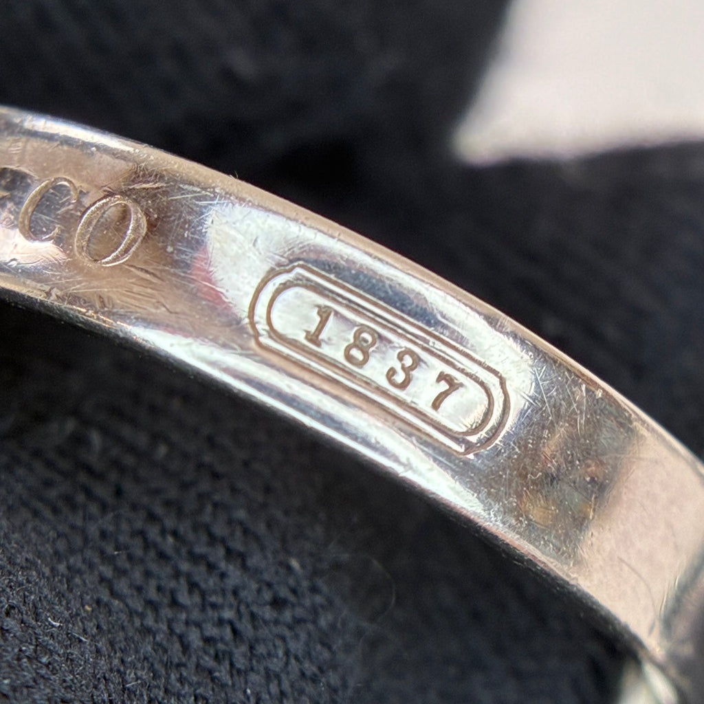 Tiffany & Co Silver Ring, Classic Round Design, Like New 99% Condition, Ring Size 13