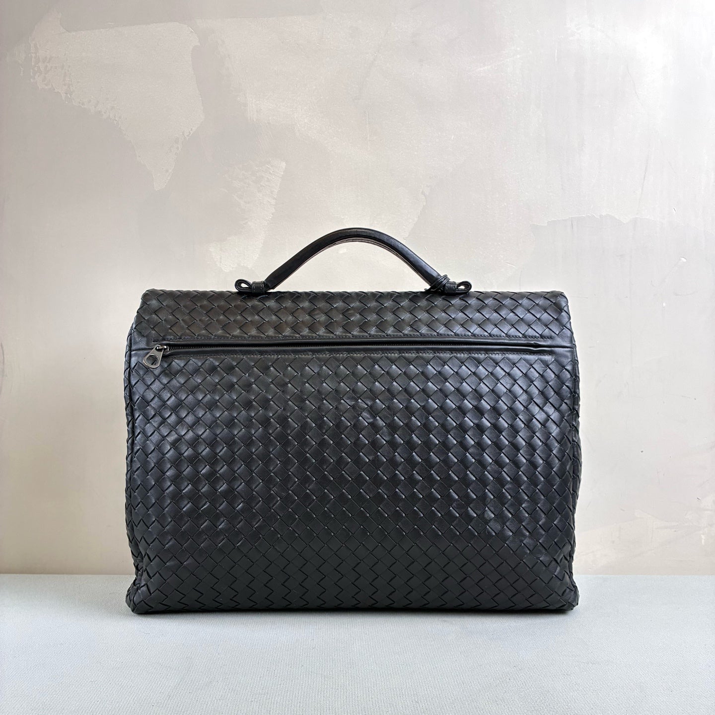 BV/Bottega Veneta 99% new woven black briefcase size 39*27