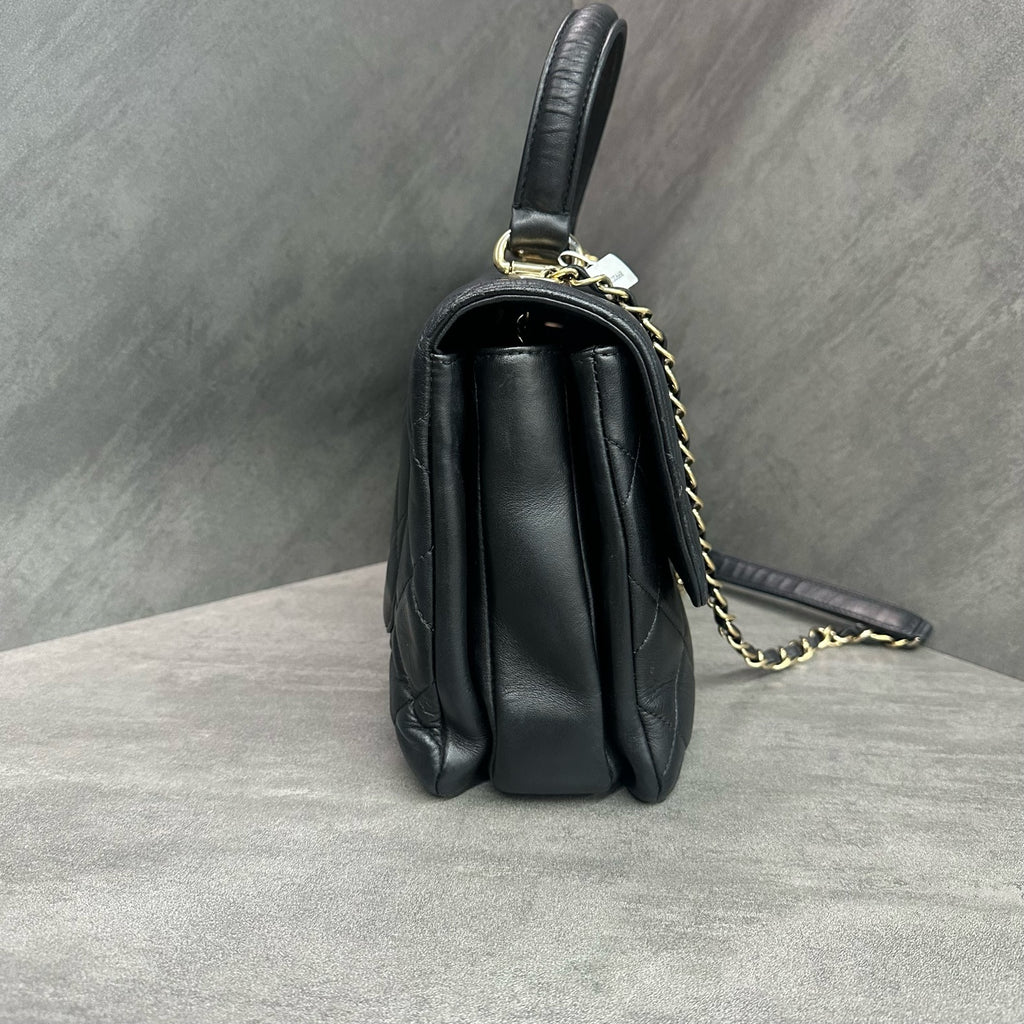 Chanel Trendy CC Black and Gold Handle, Large Size, 23 Series