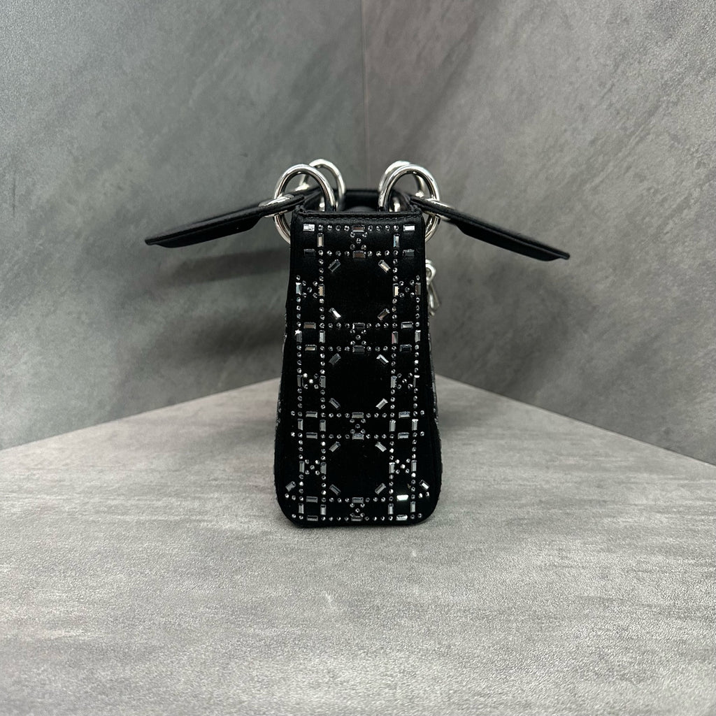 Dior Lady Dior with 3 compartments, black cannage pattern, 2017 serial number, clean interior, in stock