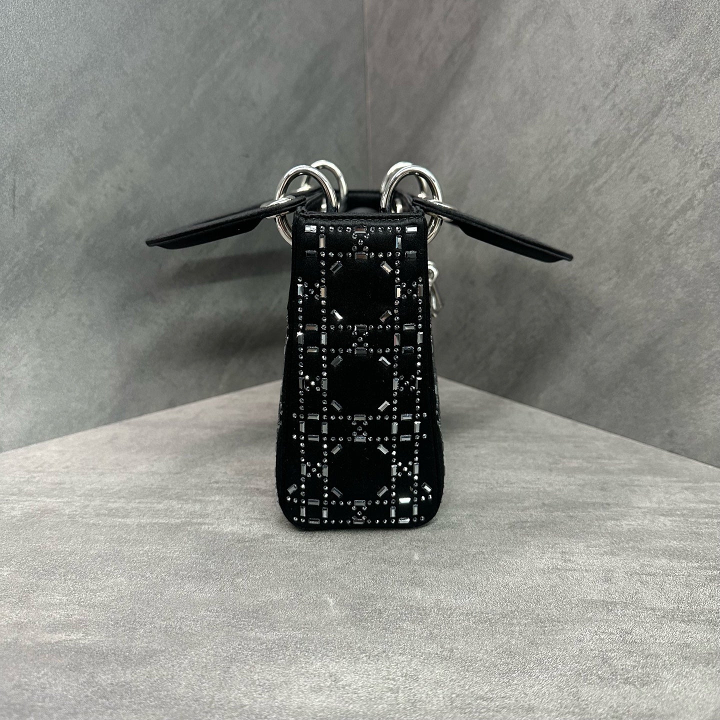 Dior Lady Dior with 3 compartments, black cannage pattern, 2017 serial number, clean interior, in stock