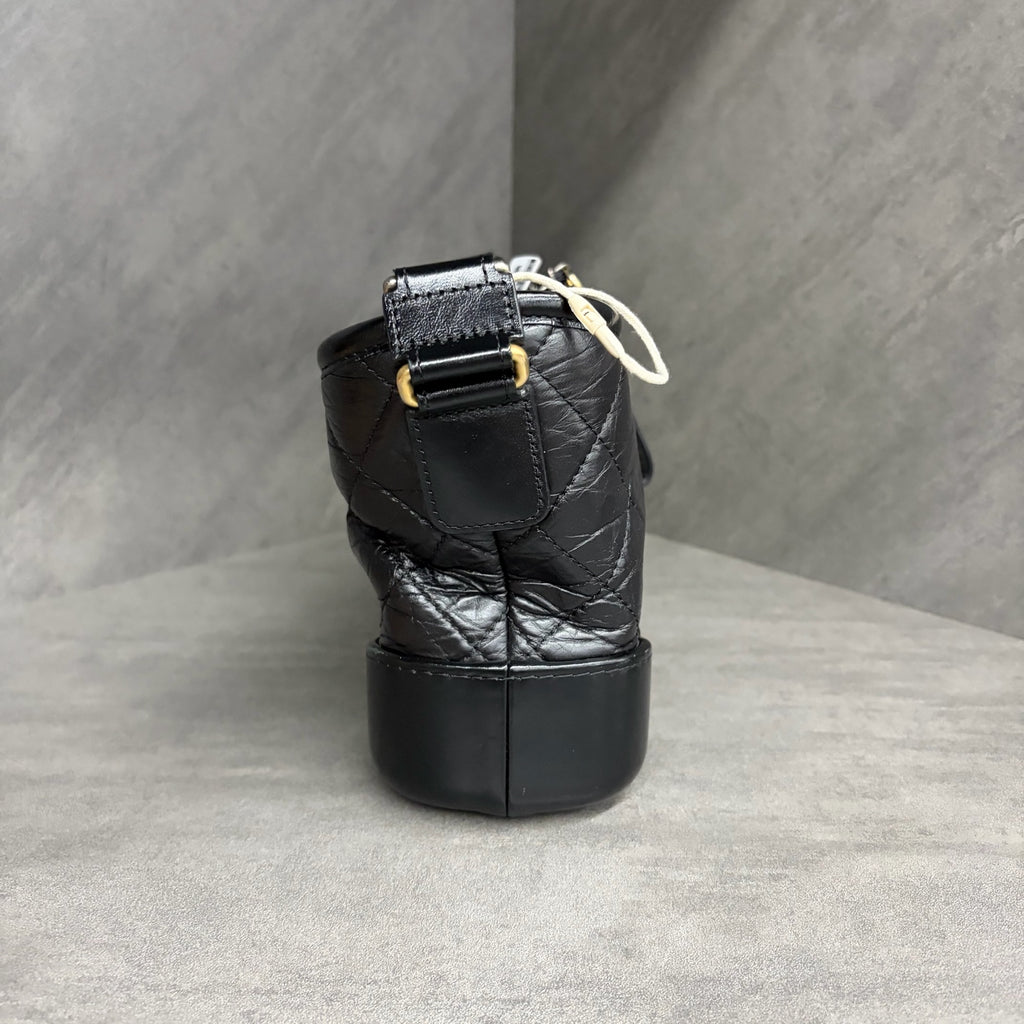 Chanel Gabrielle Small, black and gold hardware, 28th serial with authenticity card, structured shape, clean interior, in stock at a great price.