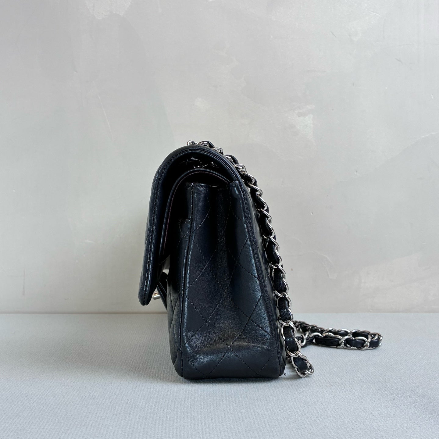 Chanel 99 New 31 Opening Black and Silver CF Double Flap Lambskin Size 25×6×14 Boutique Price 84,000