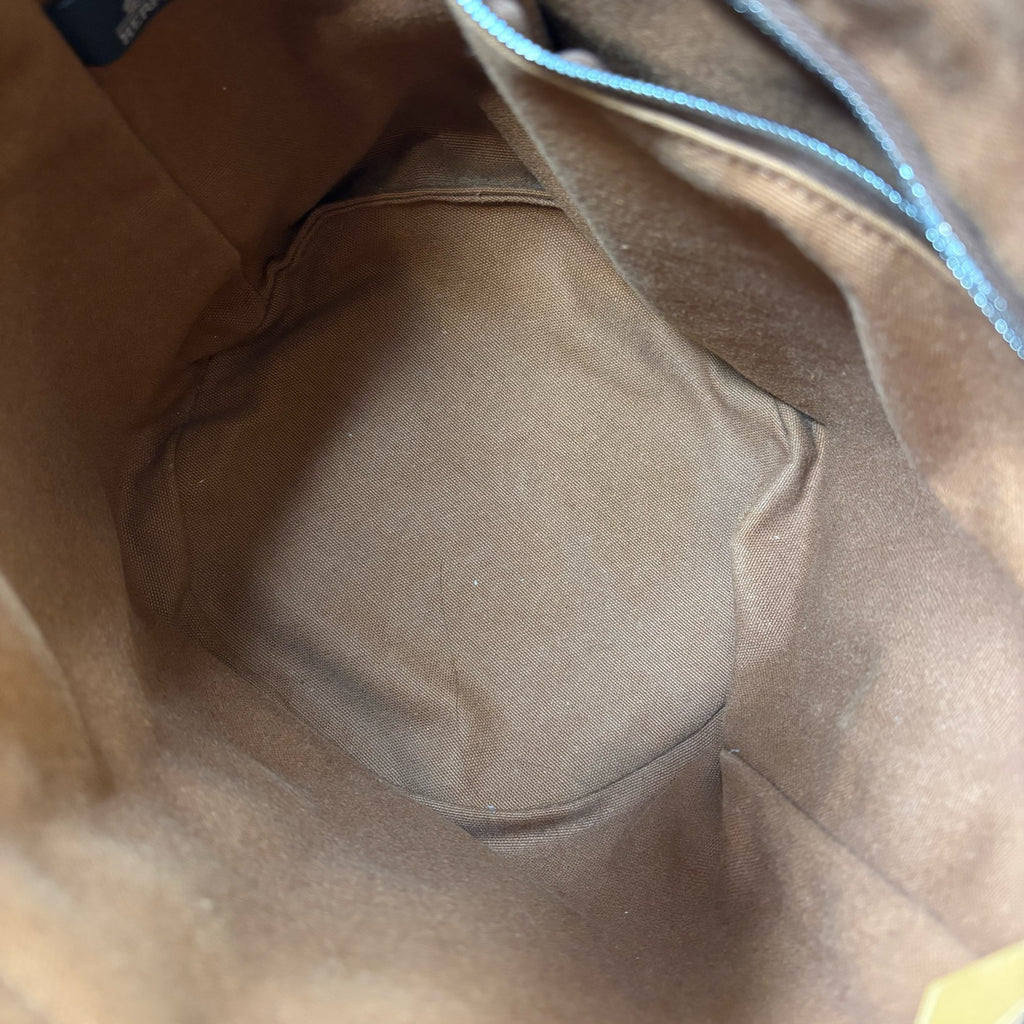 Hermes Canvas Vegetable Basket Water Bucket Bag in Rice Zong Color, 99% New, Size 22.5*27.