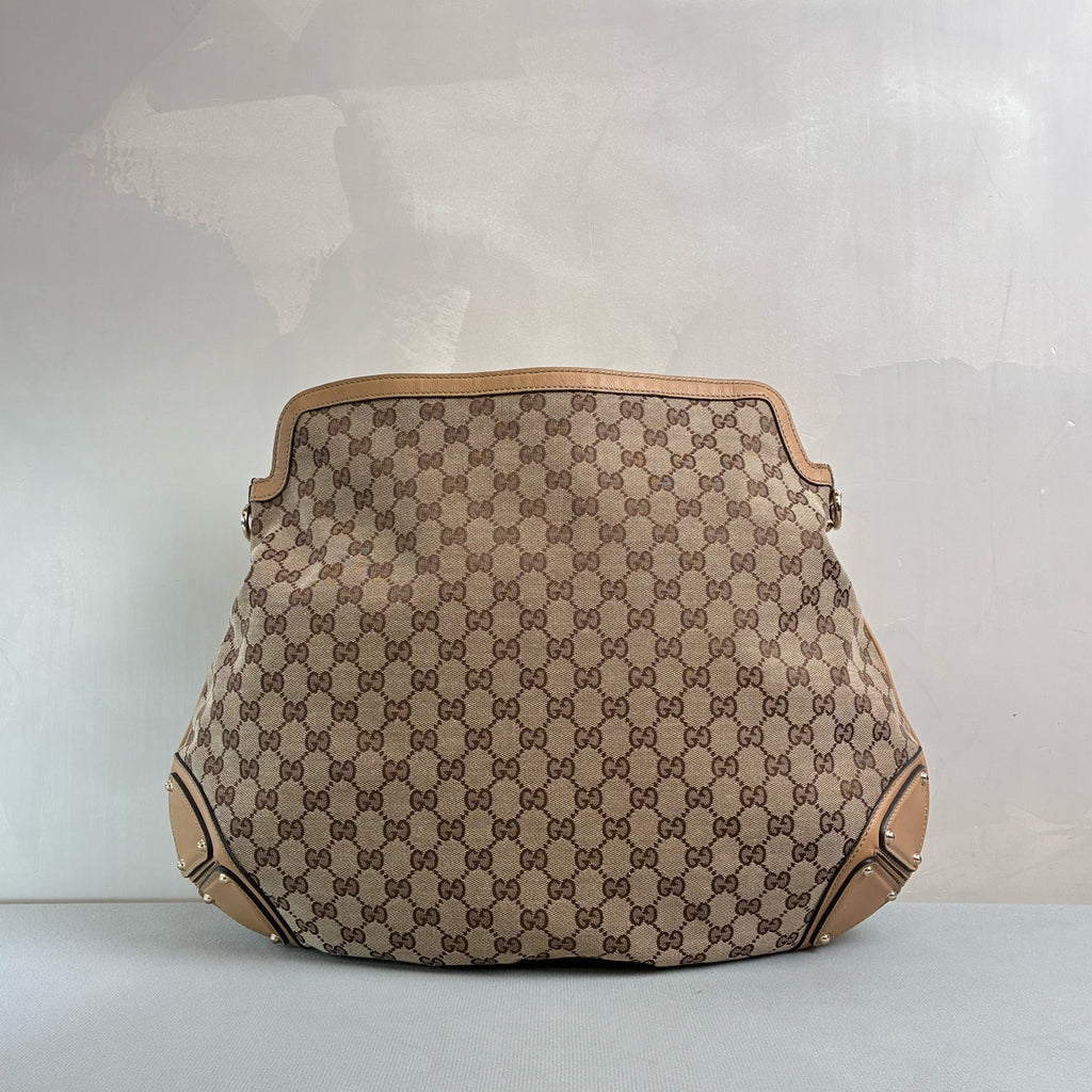 Gucci Nearly New 99% Crossbody Vintage Monogram Tote Bag Canvas with Leather Details Size 45*39
