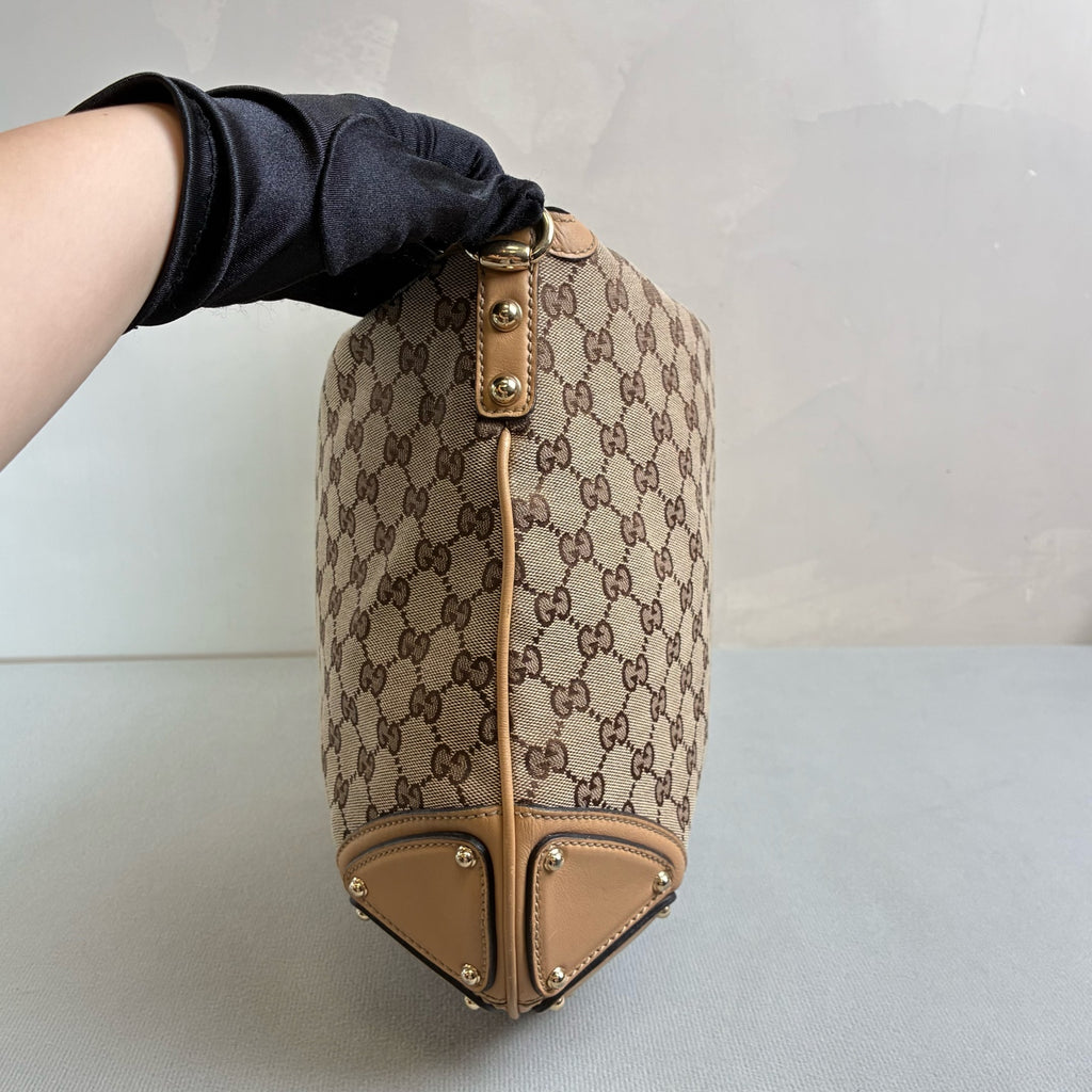 Gucci Nearly New 99% Crossbody Vintage Monogram Tote Bag Canvas with Leather Details Size 45*39