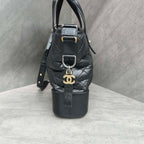Chanel Wanderlust Bag Black with Gold Hardware Leather Tote and Chain Bag 24 Carry Card