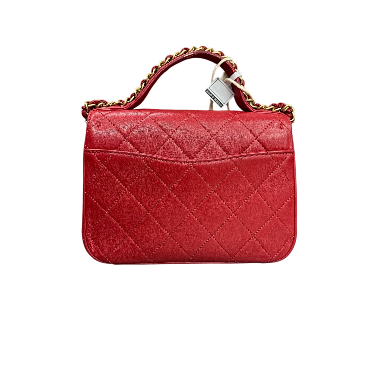 Chanel 19 Bag Red with Gold Hardware Lambskin Messenger Handbag Crossbody Bag 28 Opening with Card and Receipt