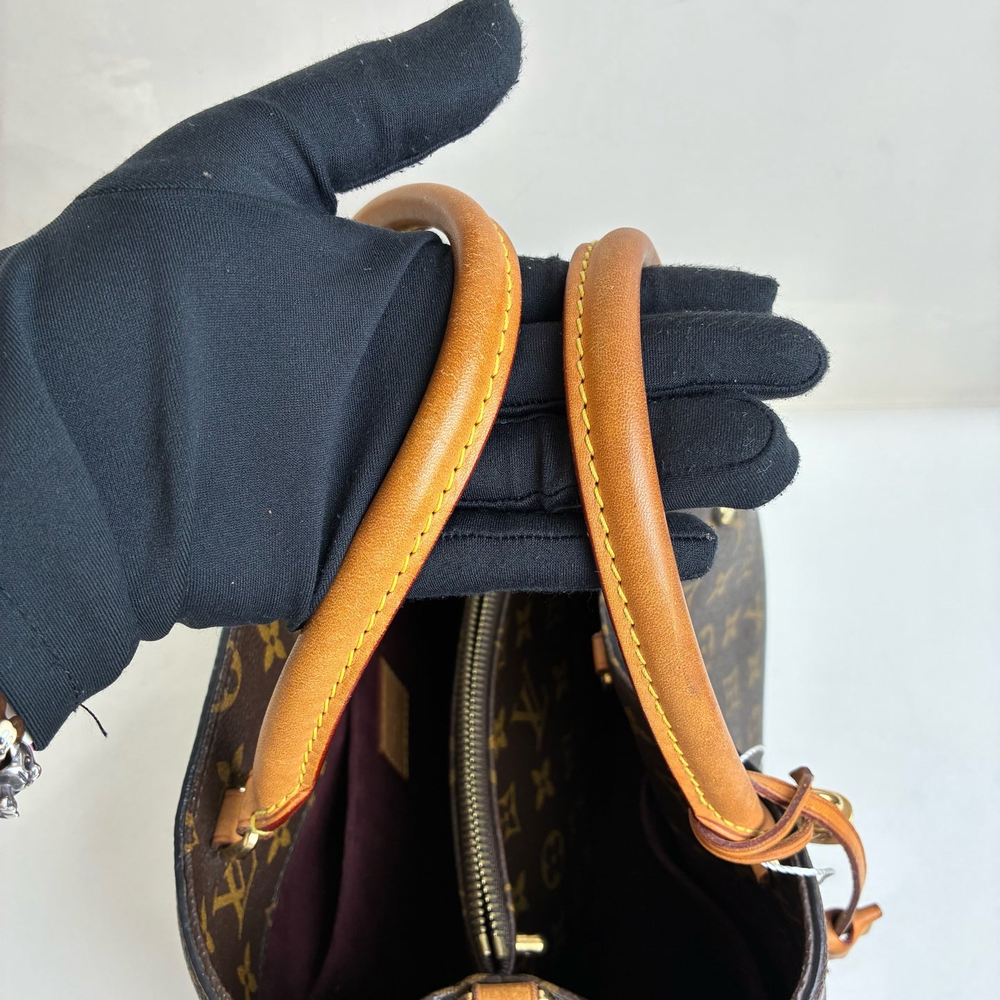 LV/Louis Vuitton Montaigne Bag Coated Canvas with Leather Size 30*18*12