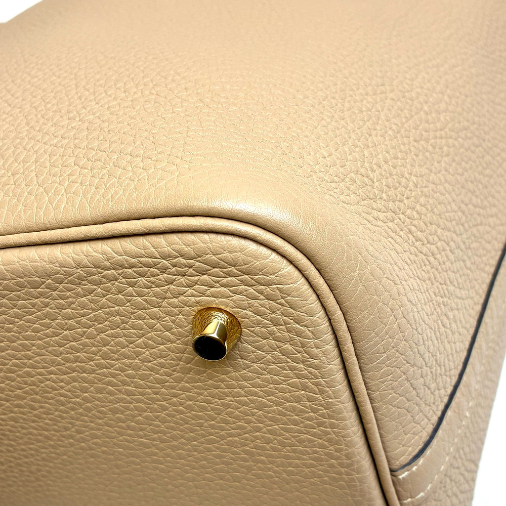 Hermes Trench Coat Gray with Gold Buckle 22 Garden Party Bag Y Stamp Gold Buckle Garden Party Bag TC Leather Size 22*22