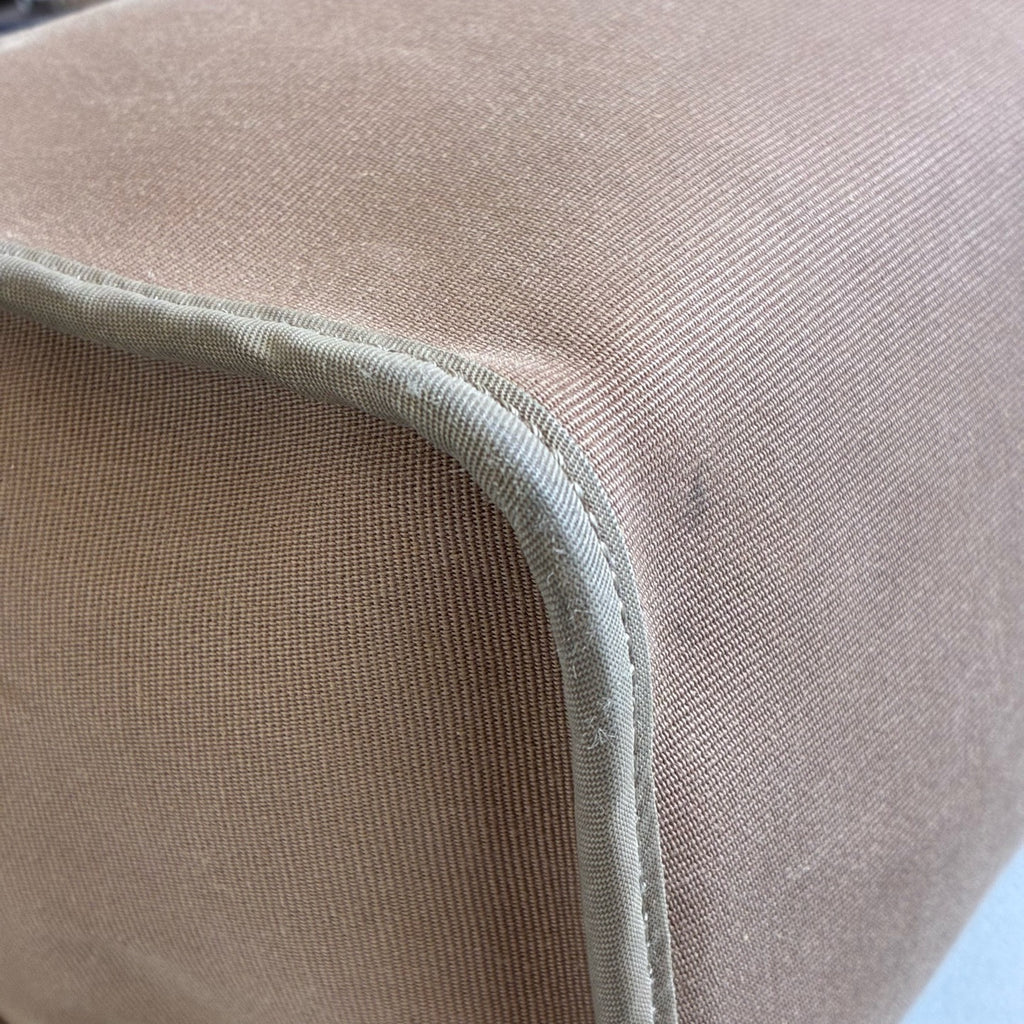 Hermes Herbag 31 Canvas and Leather, Dark Oak Color, Silver Hardware, T Stamp, 99% New