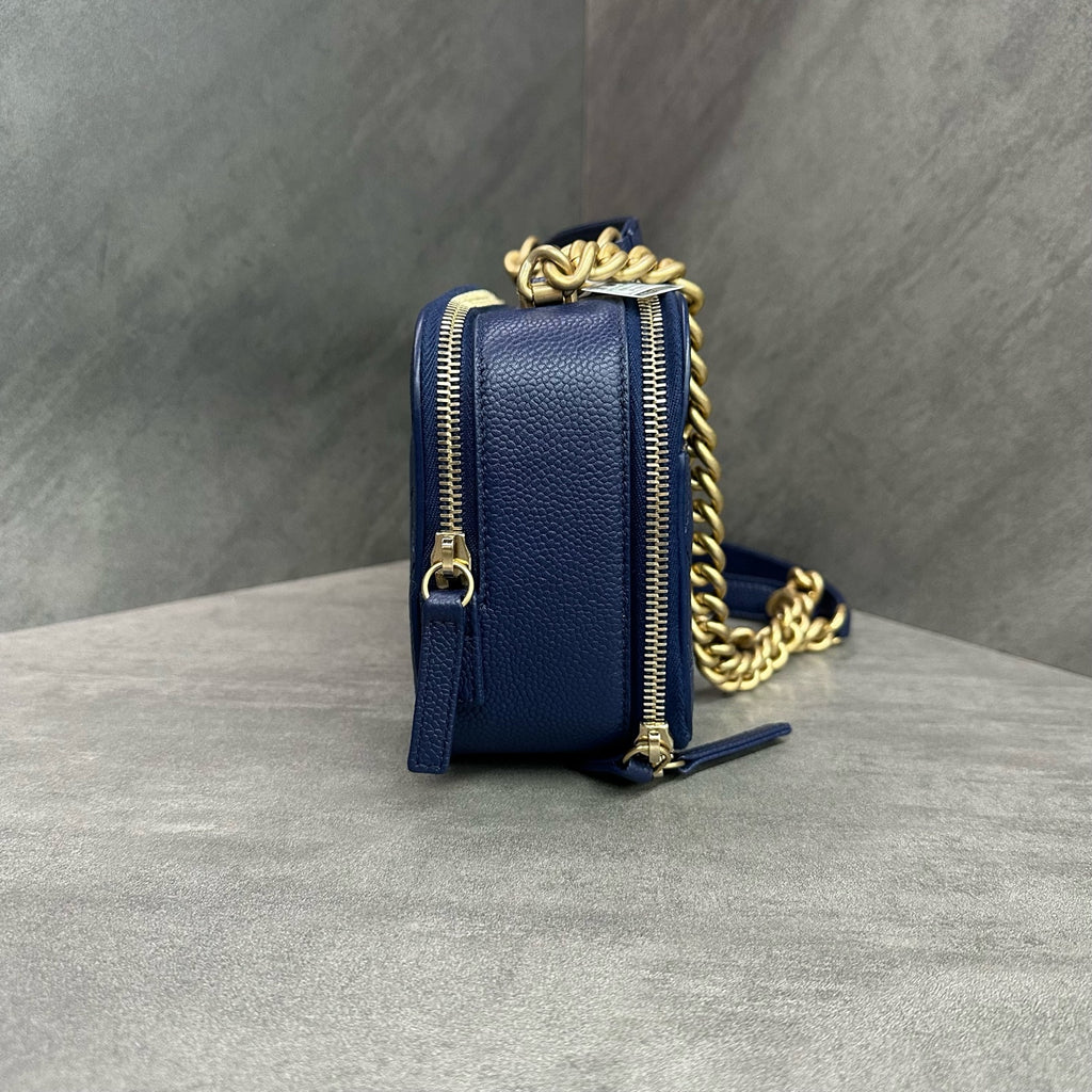 Chanel Blue Caviar Camera Bag, 27 Series with Authenticity Card