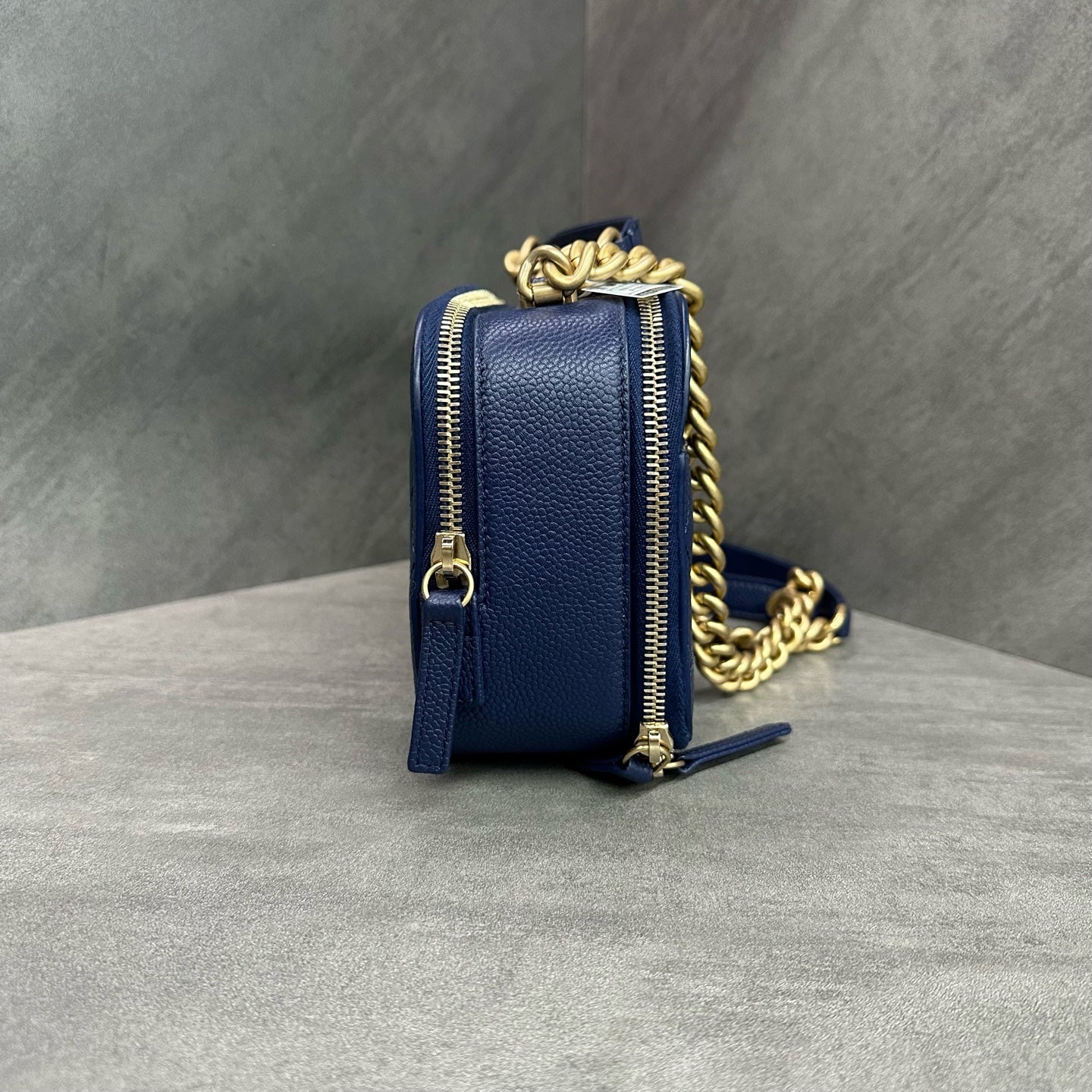 Chanel Blue Caviar Camera Bag, 27 Series with Authenticity Card