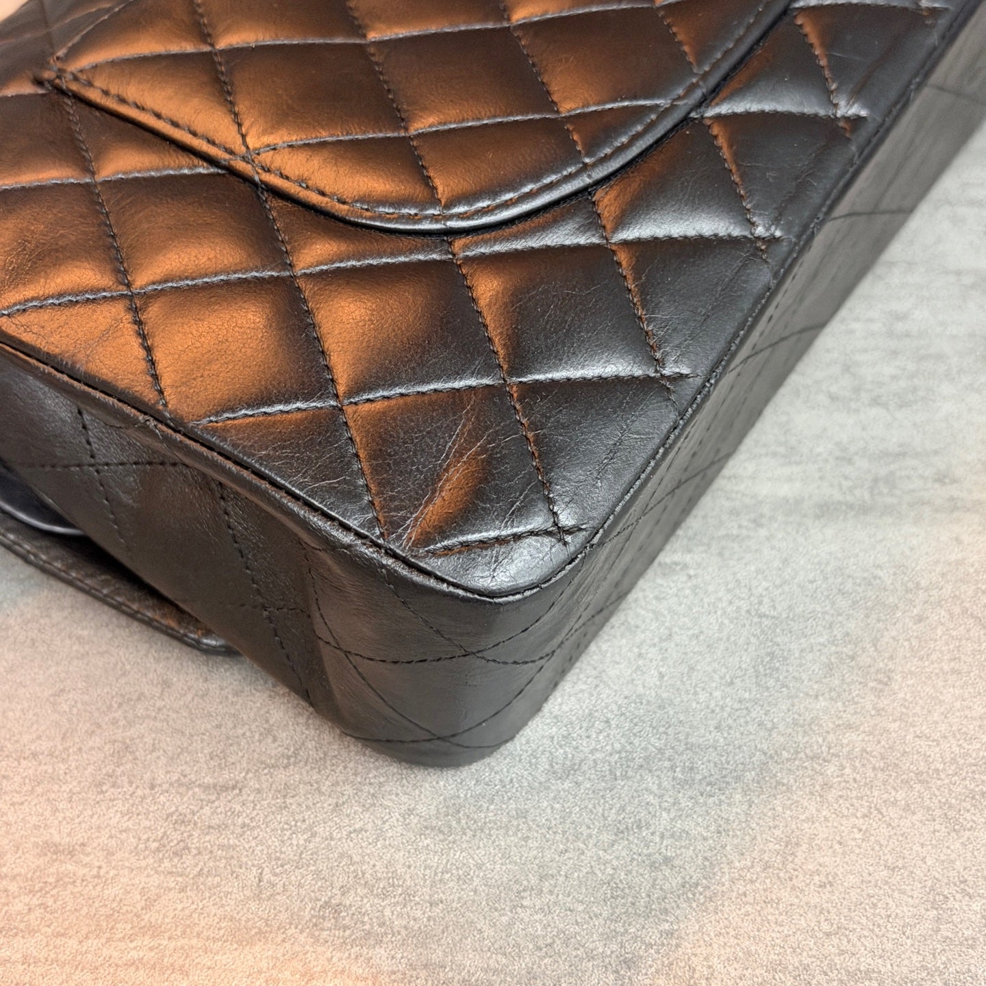 Chanel Classic Flap Medium, Black Lambskin with Gold Hardware, Structured Silhouette, Clean Interior, 14-series with Authenticity Card