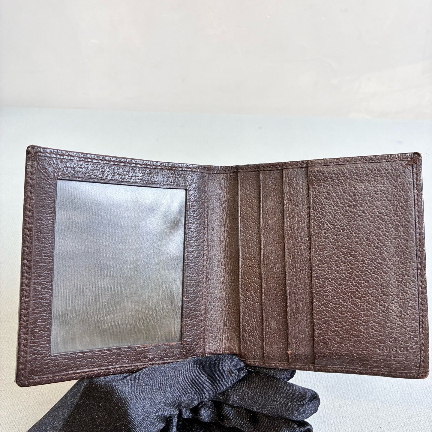 Gucci GG Pattern Bi-fold Wallet Brown Canvas Size 10*10