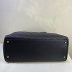 Chanel Black and Silver Leather 2-Way Tote Bag, Size 36*25*23, Market Price 20,000+