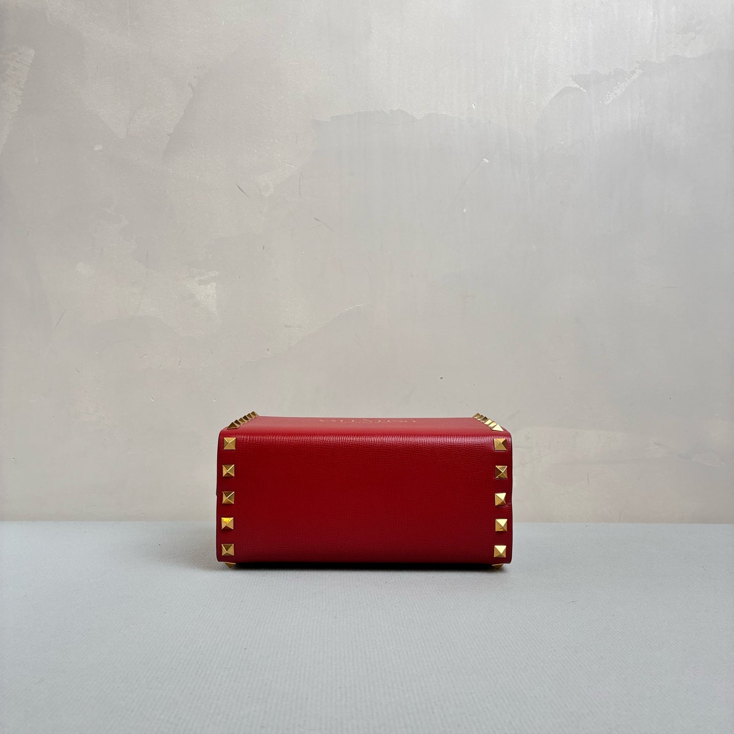 Valentino Red Box Rivet Bag with Adjustable Shoulder Strap Size 18.5*11.5