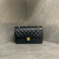 Chanel Black Gold Lambskin CF Small Chain Shoulder Bag, size: 23×15, versatile black and gold, microchipped, perfect bag shape