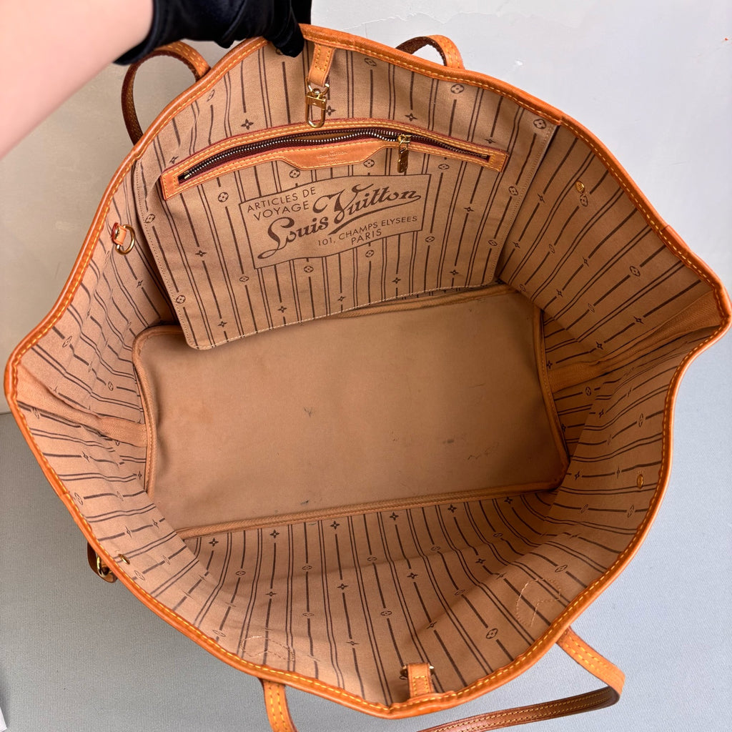 Louis Vuitton LV Neverfull Shopping Bag Large Beige Lining Tote Bag 99% New Size 39*33