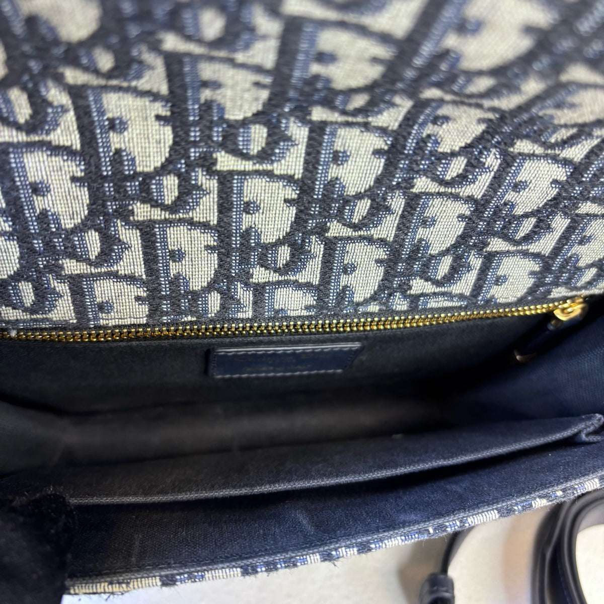 DIOR Blue Monogram Montaigne 30 Shoulder Crossbody Bag   Public Price: 32,500   Dimensions: 24*17*5