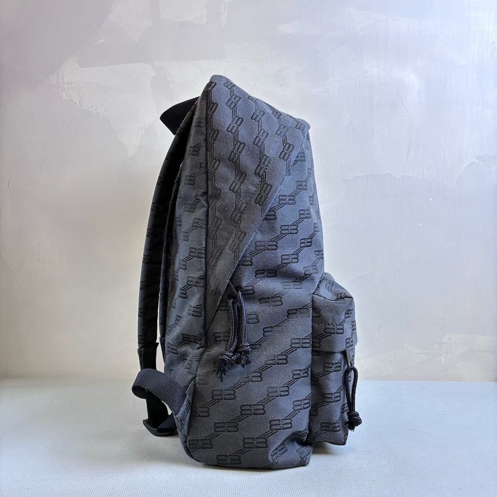 Balenciaga / Balenciaga 99% New Dark Gray Canvas BB Old Flower Backpack Size 33*50