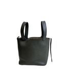 Hermes / Hermès Picotin 18 Basket P Stamp, 99% New   Dimensions: 18 x 13 x 18 cm   Color: Etain (Tin Gray)   Includes lock