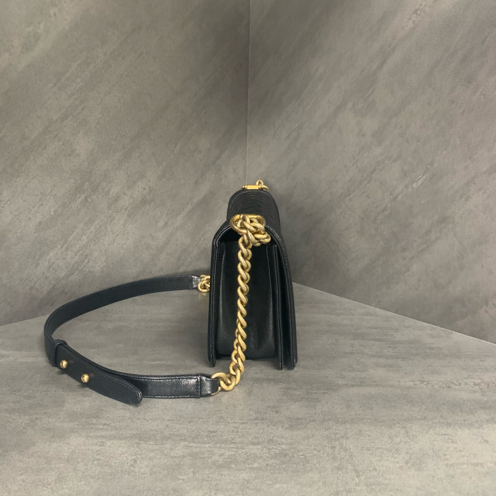 Chanel Litchi Grain Black and Gold, 27 Series