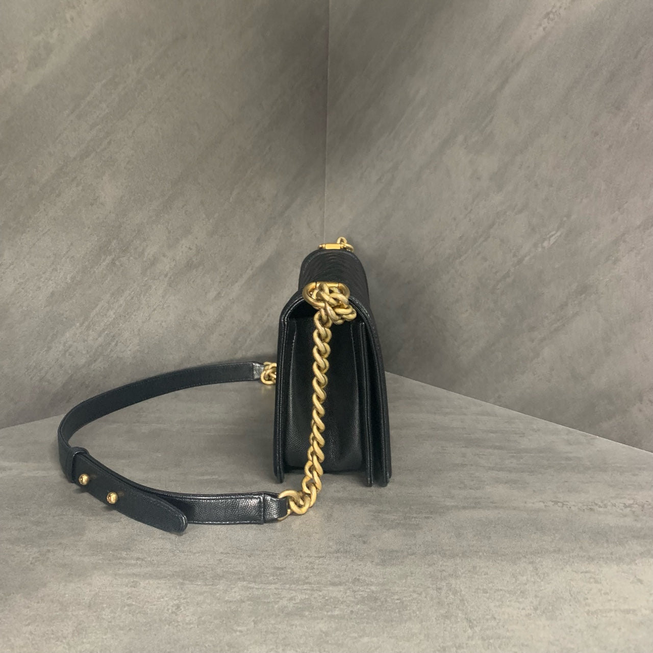 Chanel Litchi Grain Black and Gold, 27 Series
