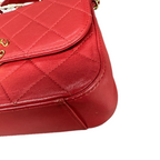 Chanel 19 Bag Red with Gold Hardware Lambskin Messenger Handbag Crossbody Bag 28 Opening with Card and Receipt