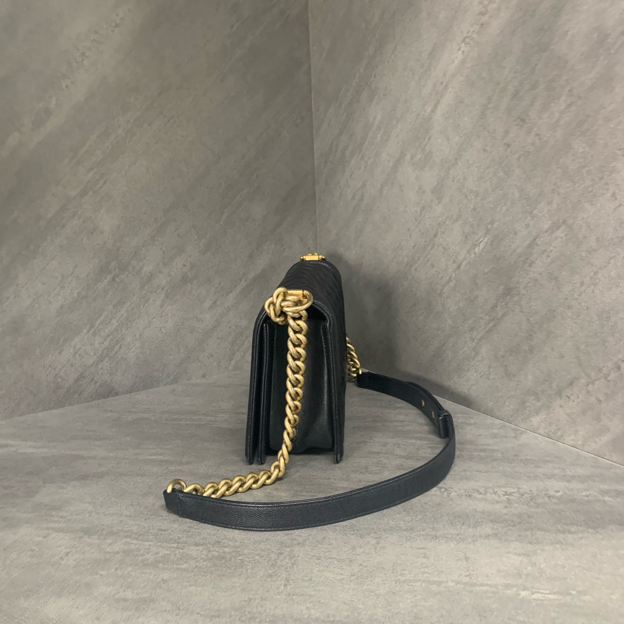 Chanel Litchi Grain Black and Gold, 27 Series
