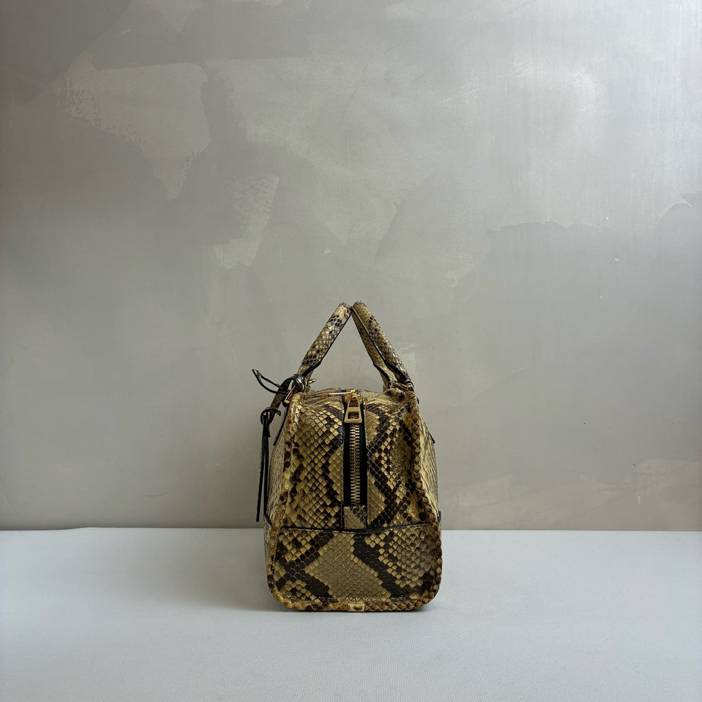 Loewe Boston Amazona sp Amazon Snake Skin Yellow Like New 99% Condition Size 29*27
