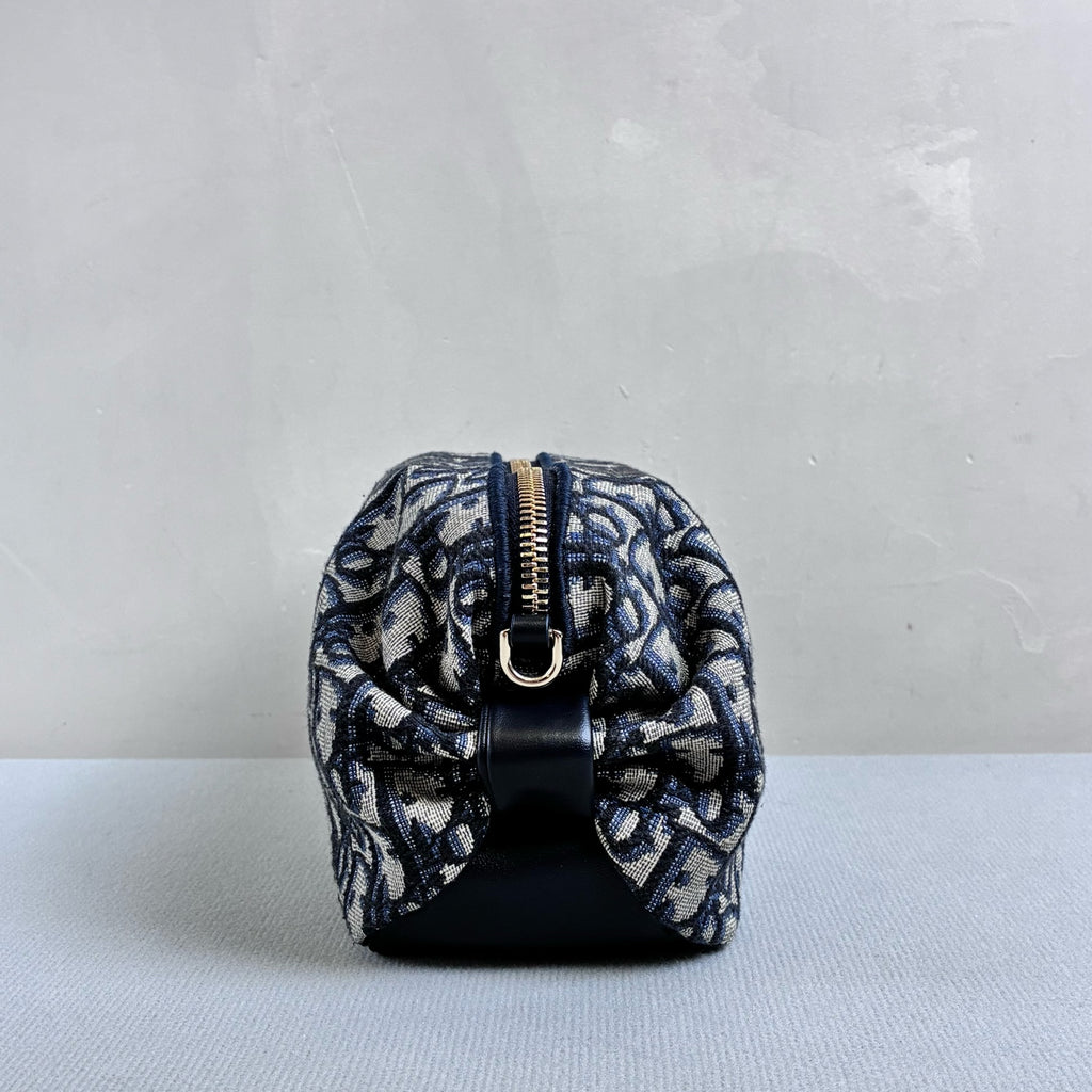 Dior 99% New Bow Monogram Dumpling Bag Canvas and Leather Size 20*11