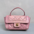 Chanel Mini Kelly Handbag Pink Gold Hardware Classic Mini Size with Outside Stitching Dimensions 19*12