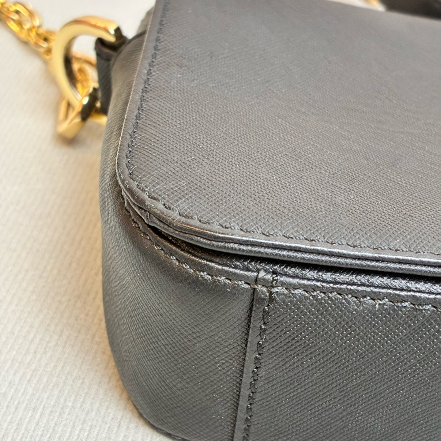 TORY BURCH Chain Bag Black Leather Material